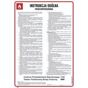 ZNAK INSTR. OGÓLNA PPOŻ 3098 DB001DNHN