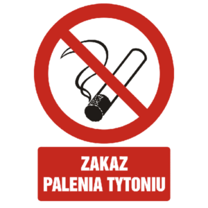 ZNAK ZAKAZ PALENIA TYTONIU GA002 150X150 PŁYTA PS