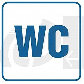 ZNAK TOALETA RA013 150X150 PŁYTA