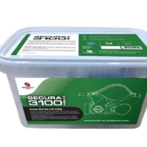 PÓŁMASKA SECURA 3100 CHEM + POCHŁANIACZE 3031 A2 + FILTRY 3000.03 P3 R ZESTAW