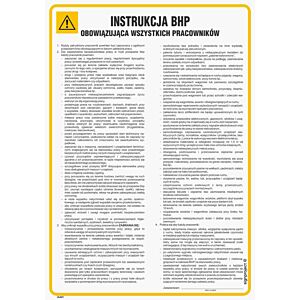 ZNAK INSTR. BHP OBOWIĄZ. WSZYST PRACOWNIKÓW IAA01 PN 245X350