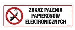 ZNAK ZAKAZ PALENIA WYROB.TYTONIOWYCH I PAPIEROSÓW ELEKTR NC089 PŁYTA