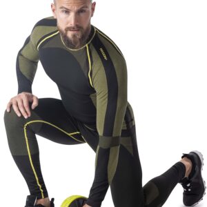 KOSZULKA FUNKCYJNA DŁUGI RĘKAW ARDON AKREC H6155 CZARNO-ŻÓŁTA "XL"