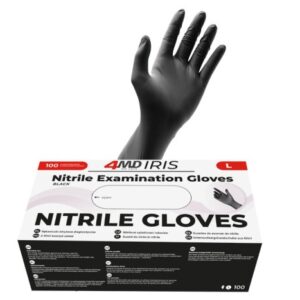 RĘKAWICZKI NITRYLOWE 4MD IRIS CZARNY