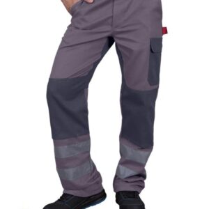 SPODNIE ROBOCZE DO PASA REIS BOMULLX-T_SDS SZARY-CIEMNOSZARY "54"