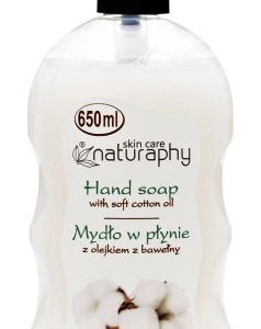 MYDŁO W PŁYNIE NATURAPHY Z OLEJKIEM Z BAWEŁNY 650ML.