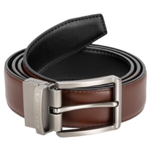 PASEK DO SPODNI SKÓRZANY L9021500 CZARNO-BRĄZOWY 100CM